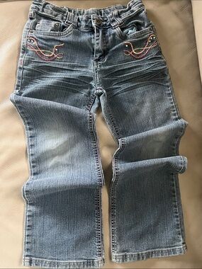 Embellished Kids Blue Denim Jeans